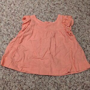 babyGap Linen-Blend Flutter Sleeve Top